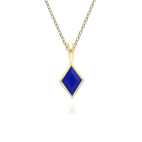 Gemondo Classic Lapis Lazuli Pendant Necklace in 9ct Yellow Gold