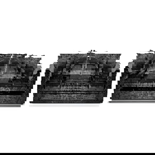 Furnishings For Less Crystal Crushed Velvet Long Fabric 4 Seater Sofa Scatter back