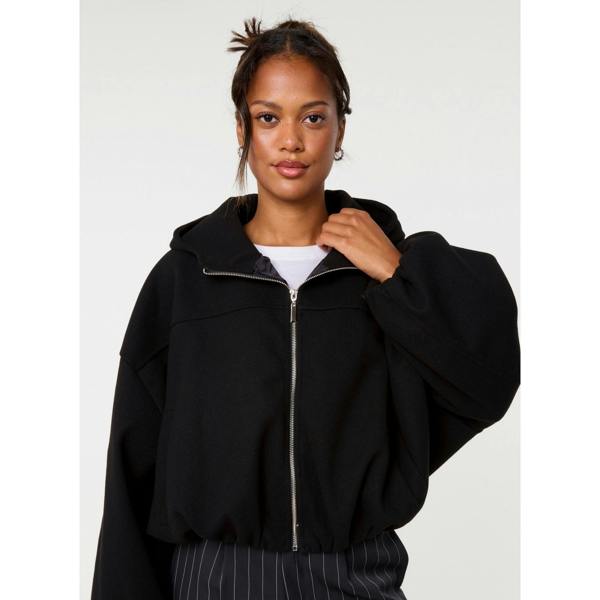 Pink Vanilla Hooded Elasticated Hem Fleecy Jacket