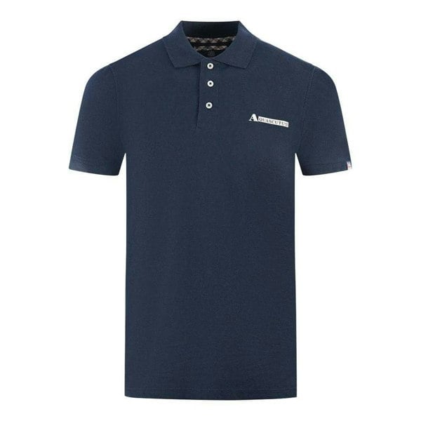 Aquascutum Unisex Adult Boxed Logo Polo Shirt - Navy
