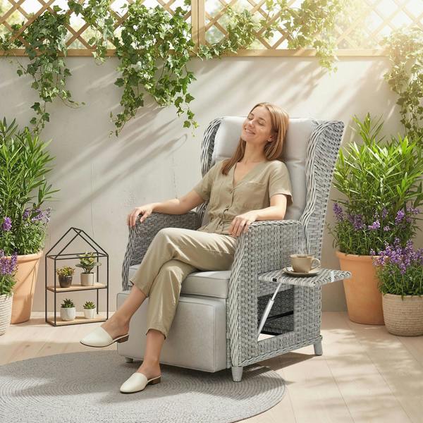 Rattan Recliner Chair