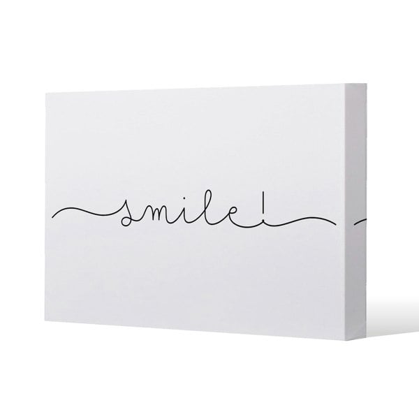 Benjamin Tate Design Text Smile (Canvas Print)