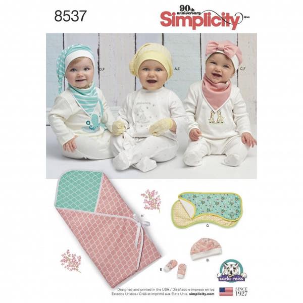 Simplicity Sewing Pattern 8537 for Baby, One Size - Easy
