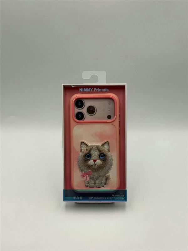 Nimmy Friends Nimmy Big Eye Cute Pet Ragdoll Cat Case with MagSafe for iPhone 17 Pro Max 6.9" Pink - N-XDY-IP17-PRO-MAX-07-D