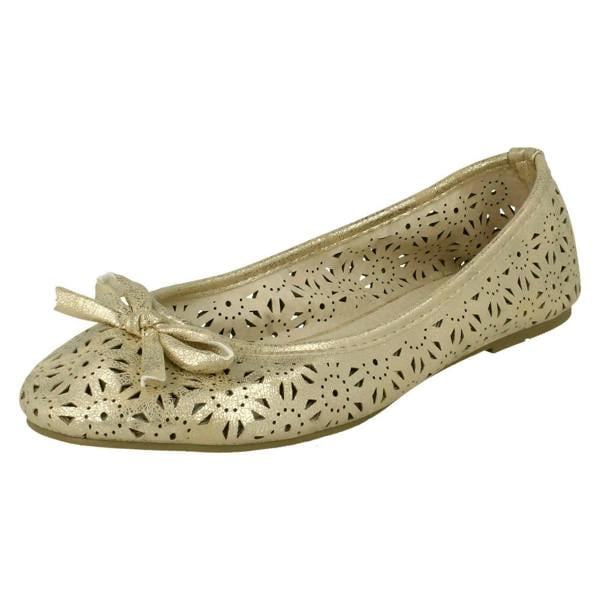 Spot On Ladies Spot On Slip On Ballerina Shoes F80037