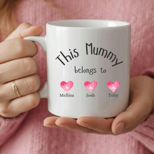Aye Do Gifts Personalised This Mum Belongs To Mug, Candle & Socks Gift Hamper | Birthday Gift