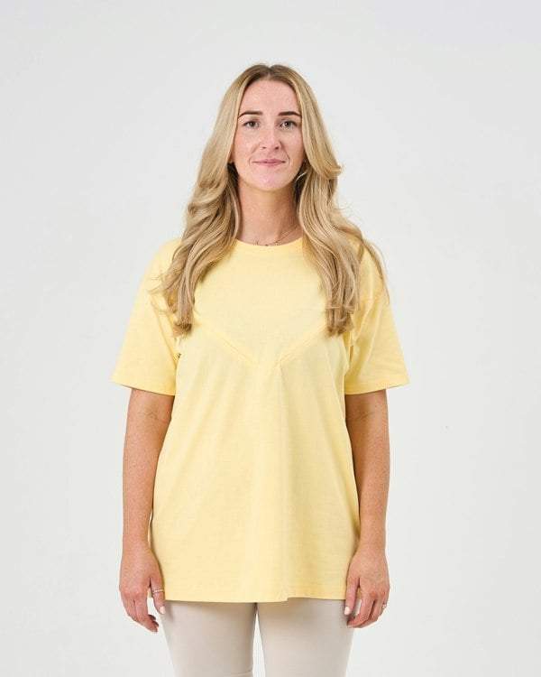 Pretty Mama Everyday Oversized Breastfeeding Tshirt - Lemon Yellow
