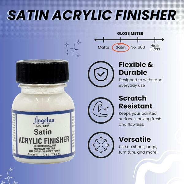 Angelus 605 Satin Finisher - Low-Lustre Sealer for Leather Goods