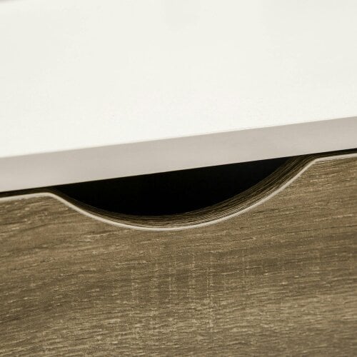Wyld Haus Nanola Wood White  and Grey Coffee Table With 2 Drawers