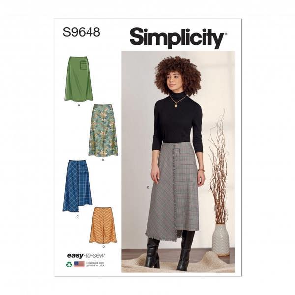 Simplicity Sewing Pattern 9648, Skirts for Women, K5 (8-10-12-14-16) - Easy