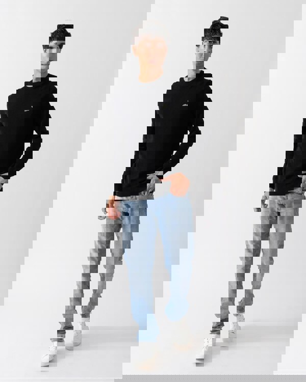 Lacoste Mens Organic Cotton Crew Neck Sweater - Black 031