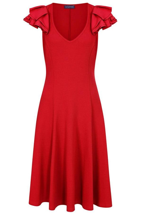 HotSquash Frill Sleeve A-Line Dress