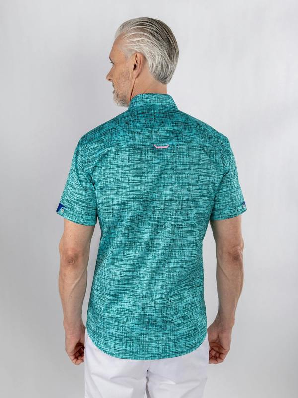VIBRANT ABSTRACT ART SHORT SLEEVE SHIRT - Claudio Lugli Shirts
