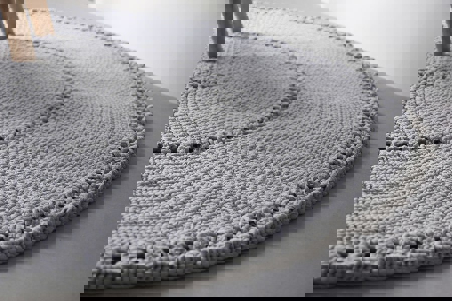 Zuri House Crochet BOHO rug | LIGHT GREY