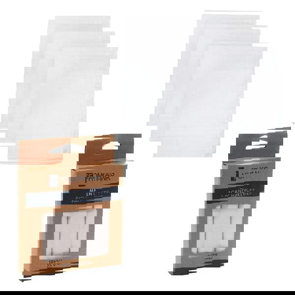 KAV 40x40 CM Mens 3pk Cotton Hankies - Soft & Durable Handkerchiefs for Men, Father, Dad, and Friends - Classic Design, Ideal for Everyday Use