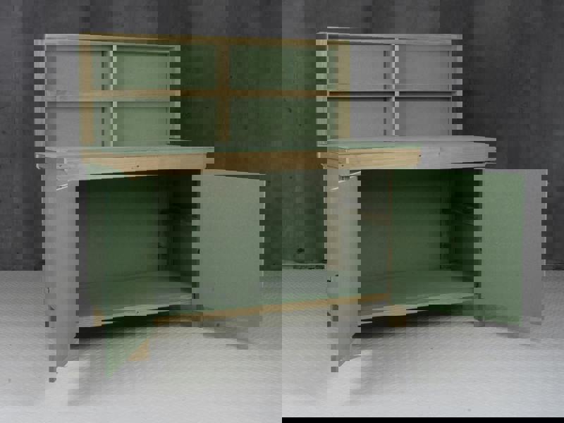 Arbor Garden Solutions Wooden UniMDF Moisture Resistant Workbench With Lockable Cupboard (V.9) With Back panel