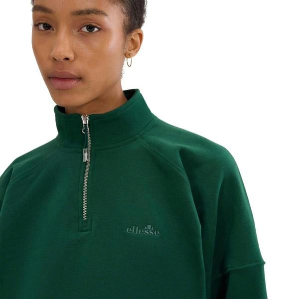 Ellesse Womens/Ladies Carrera Quarter Zip Sweatshirt - Dark Green - 