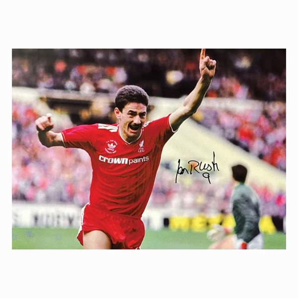 Ian Rush signed Liverpool photo — Unframed