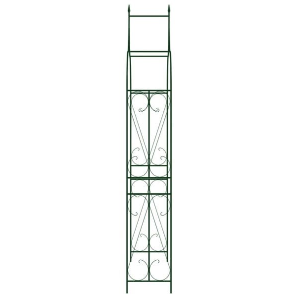 Berkfield Garden Arch Dark Green 120x38x258 cm Iron