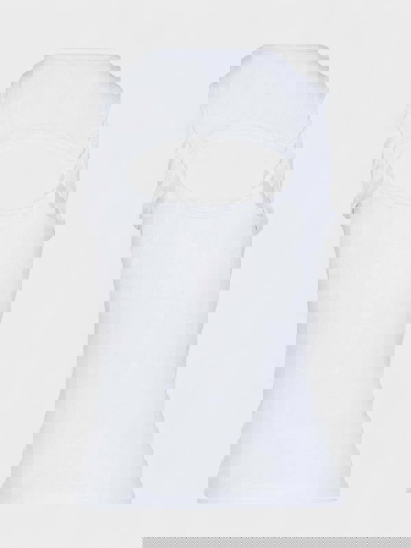 Off-White Off Stamp Ribbed Round Rowing Top