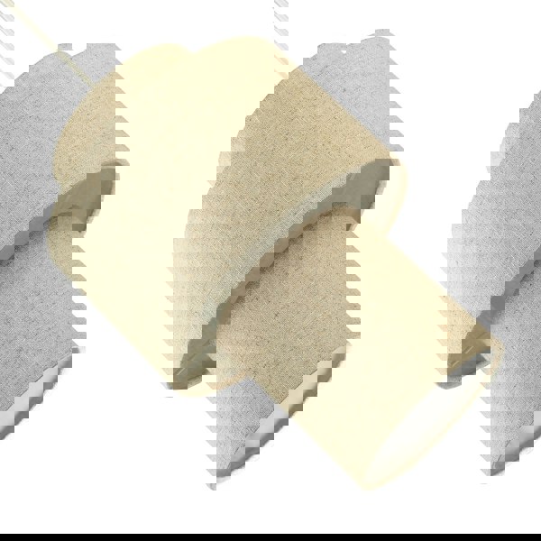 Designer Natural Oatmeal Beige Linen Triple Level Pendant Light Shade Image 3