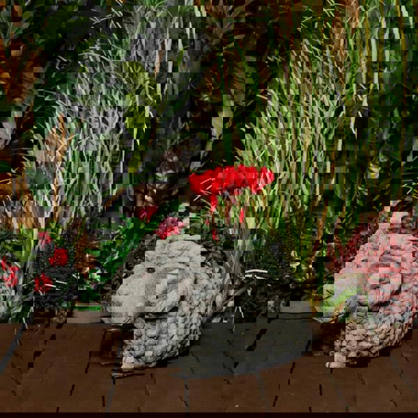 Whimsical Stone Cast Ram Planter for Garden or Patio