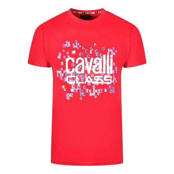 Cavalli Class Scales Design Logo T-Shirt - Red