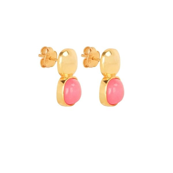 Lila Rasa Glossy Gold & Blushing Pink Stud