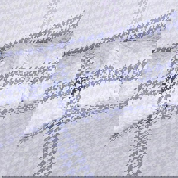 Smart Living Luxury Hounds tooth Check Brushed Cotton Duvet Cover Set - Easy Care Bedding - Lilac