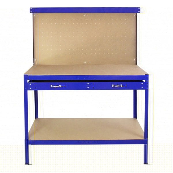 Monstershop Workbench with Pegboard and Drawer - Blue