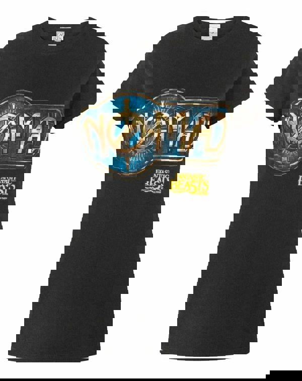 Fantastic Beasts And Where To Find Them Womens Black Nomaj Text Graphic Short Sleeved T-Shirt