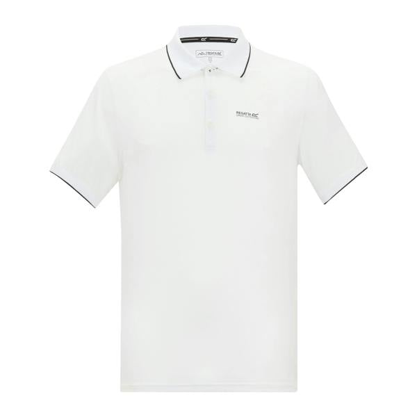 Regatta Mens Remex II Jersey Polo Shirt - White Solid - 