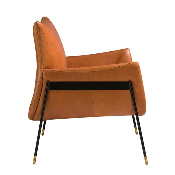 Angel Cerdá Brown Leather Swivel Armchair 5091