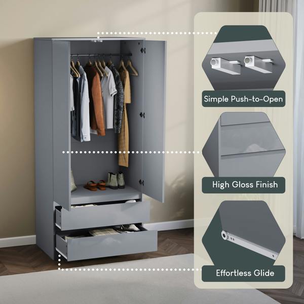 Vida Designs Glinton 2 Door 2 Drawer Wardrobe
