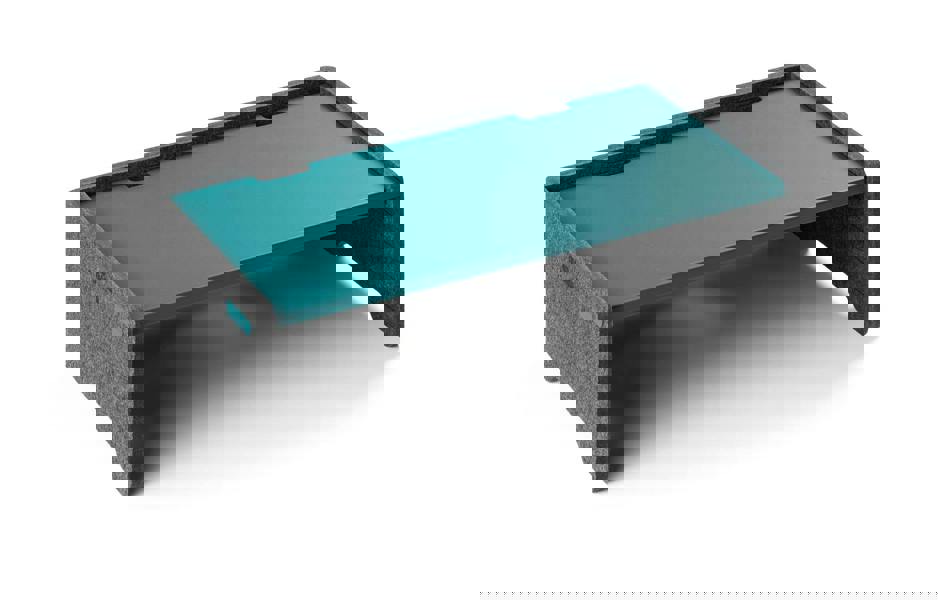 Durable Premium Felt Monitor Riser Laptop Stand | Height-Adjustable Shelf | Teal