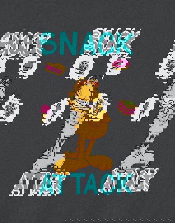 Garfield Boys Grey Snack Attack Short Sleeved T-Shirt