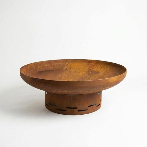 Nicoman Heavy-Duty Pre-Rusted Metal Corten Steel Round Firepit