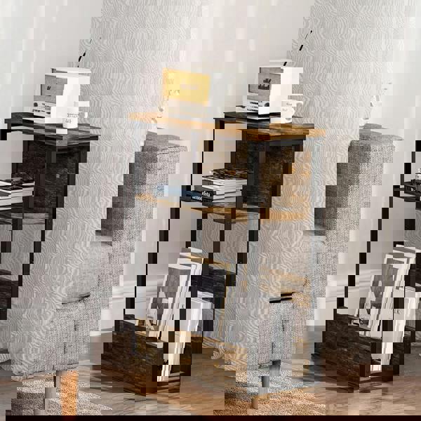 Levede Narrow Coffee End Table Sofa Over Bedside Table Laptop Shelf Desk