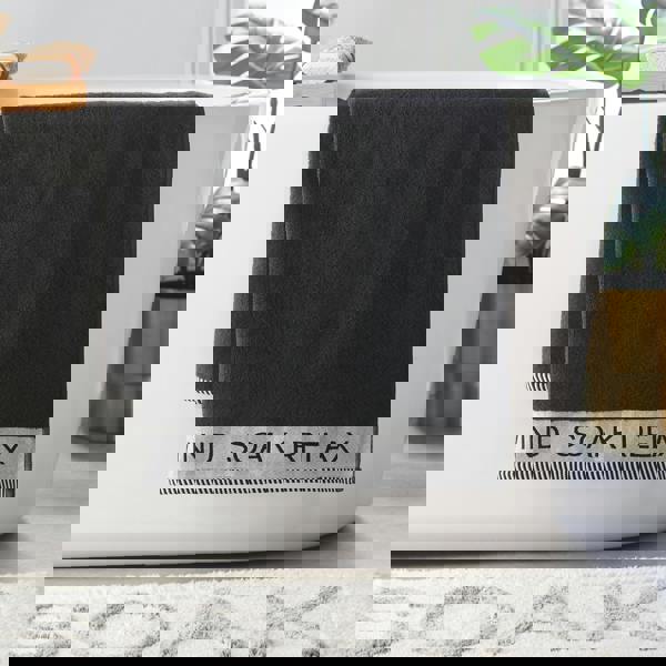 Catherine Lansfield Relax And Unwind Towel Black