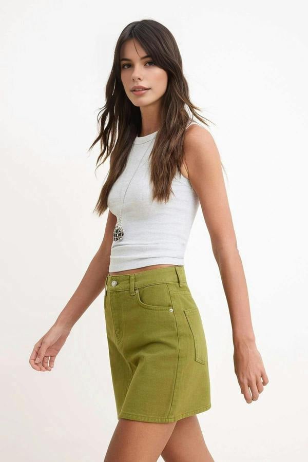 WOVCOR Mini Denim 100% Cotton Skirt