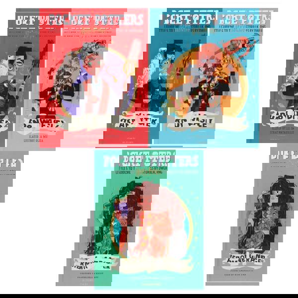 Harry Potter: Pocket Potters by J.K. Rowling Illustrated 3 Books Collection Set (Harry Potter, Ron Weasley and Hermione Granger)