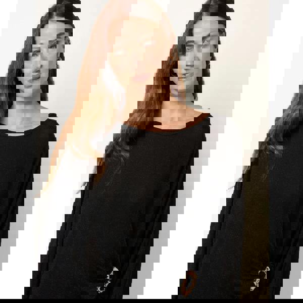 Blue Vanilla Buckle Metallic Top