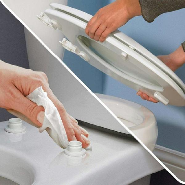Bemis White Bemis Shell Slow Close Moulded Wood Take Off Toilet Seat w/ Sta-tite - 5900ELT