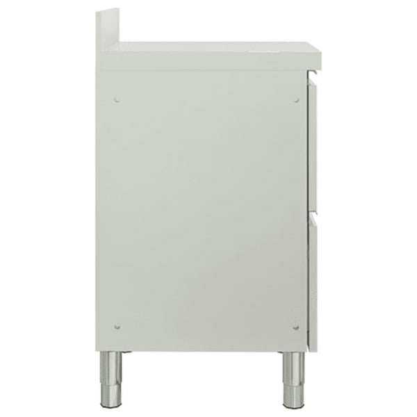 Berkfield Commercial Kitchen Cabinet with 2 Drawers Stainless Steel