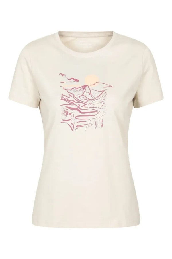 Mountain Warehouse Womens Snowdon Mountain Relaxed Fit T-Shirt - Beige