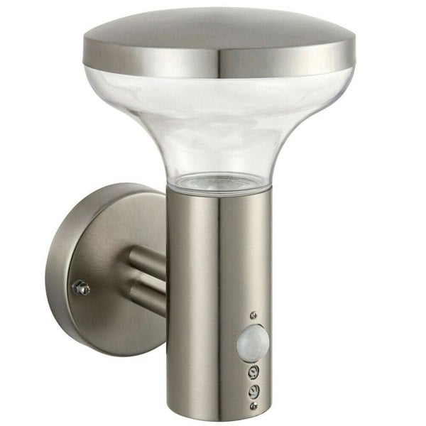 IP44 Outdoor LED Lamp Stainless Steel Wall PIR Light Modern Porch Cool White Loops