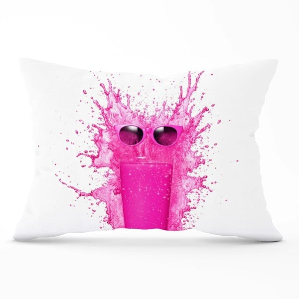 Warren Reed Pink Splashart Glass Cushions