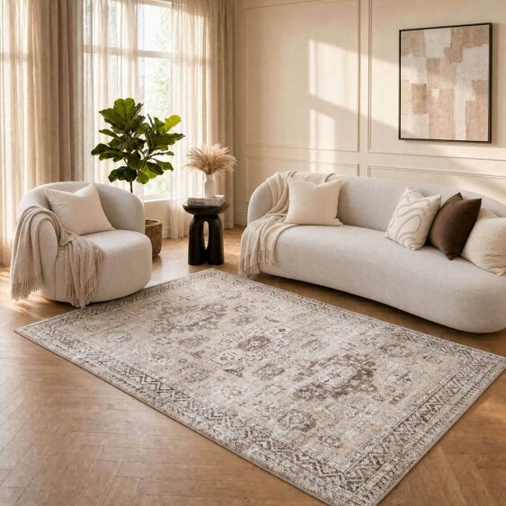 The Rugs Montana Vintage Beige Rug | 4050