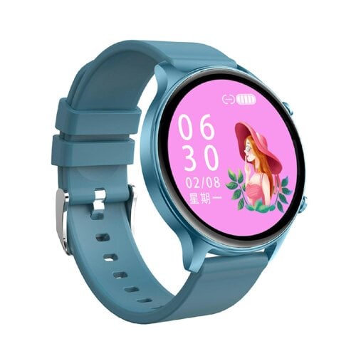 Karen M Smartwatch 1.39" HD TFT Display, IP67, Bluetooth 5.0, Heart Rate, Sleep Monitoring, Magnetic Charging - Blau