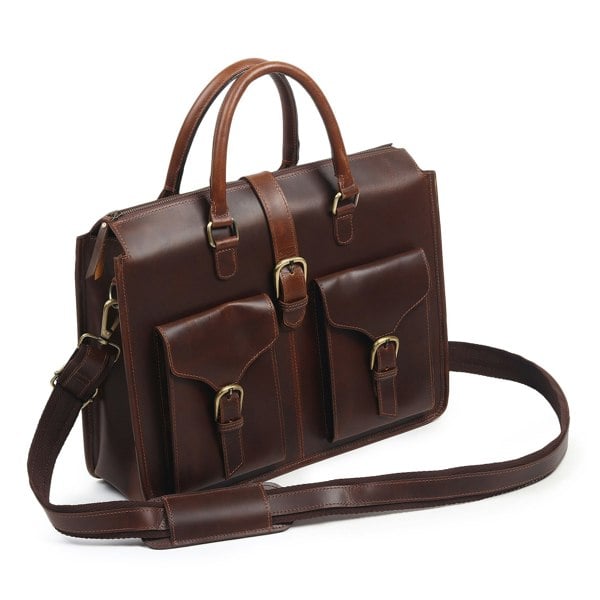 Garrison Leather Laptop Messenger Bag - DÖTCH CLUB